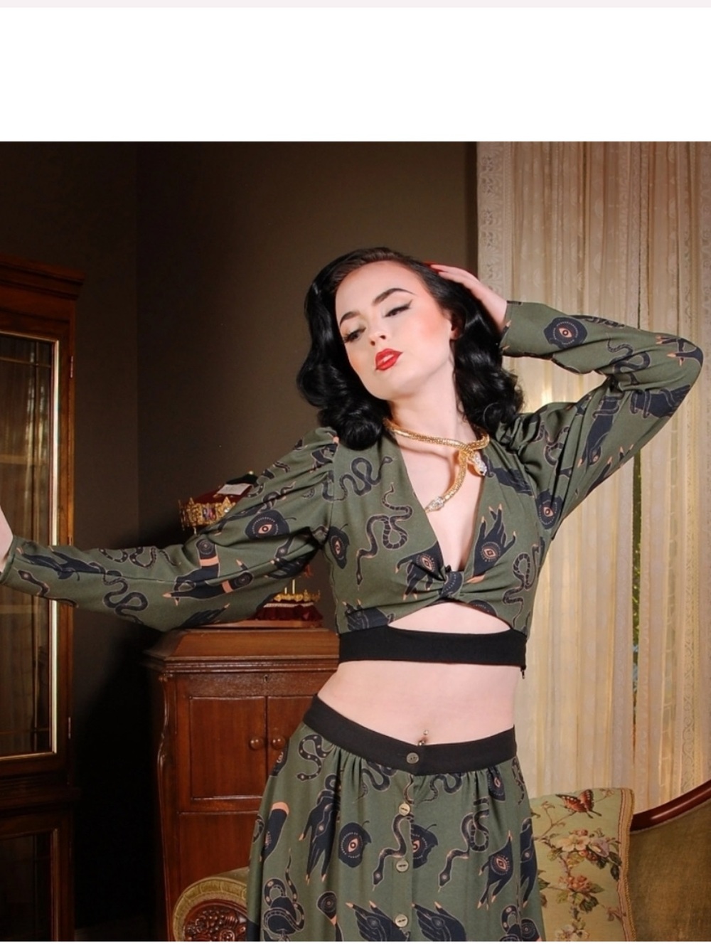 NEW Pinup Couture Luna Top XL